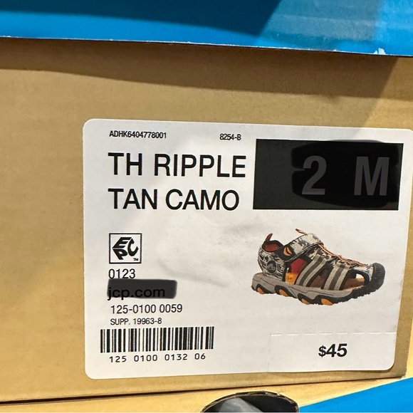 Thereabouts Boys Ripple Tan Camo Sandals NWT Various Sizes - Picture 7 of 7